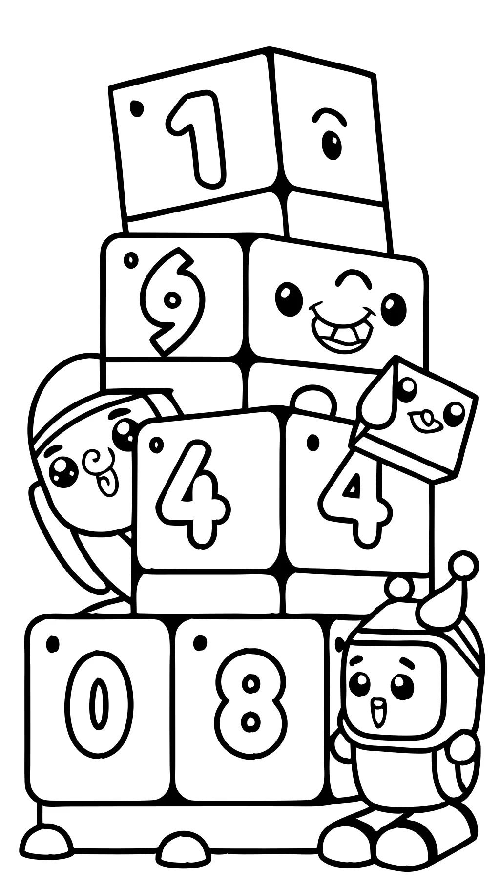 Numberblocks Páginas para colorear 100